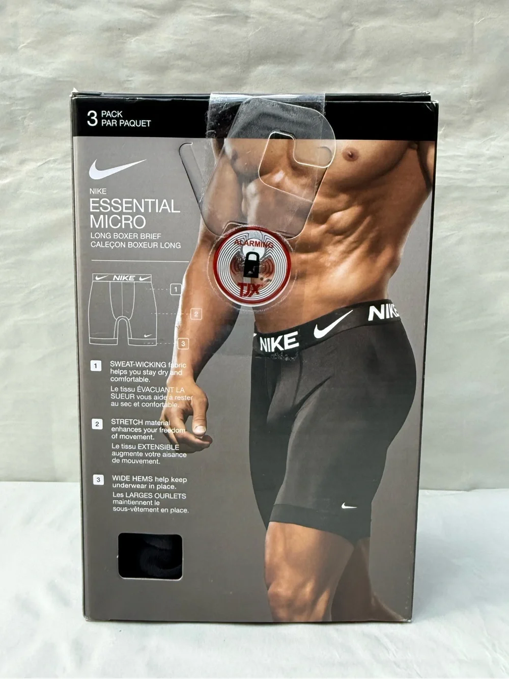Nike Essential Micro - Long Boxer Briefs - Black (3 Pack) - Size (L) - NWT